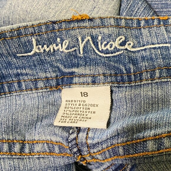 Jamie Nicole Patchwork Denim Flare Maxi Skirt Size 18 Y2K - Picture 5 of 6